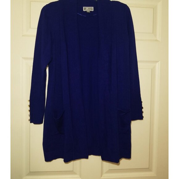 Jm Collection Women's Button-Sleeve Flyaway Cardigan, Size Small - Picture 6 of 7